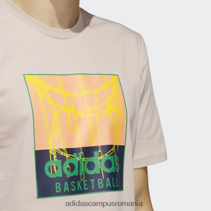 adidas campus romania tricou grafic de baschet cu lanț taupe bărbați taupe J266N25314