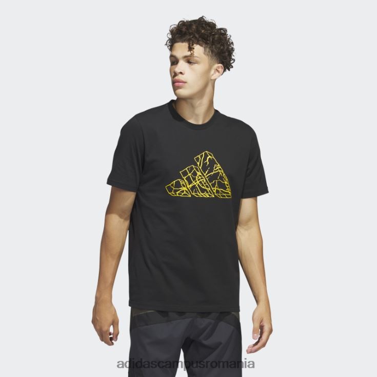 adidas campus romania tricou grafic pass rock baschet negru bărbați negru J266N25485