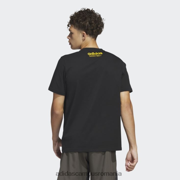 adidas campus romania tricou grafic pass rock baschet negru bărbați negru J266N25485