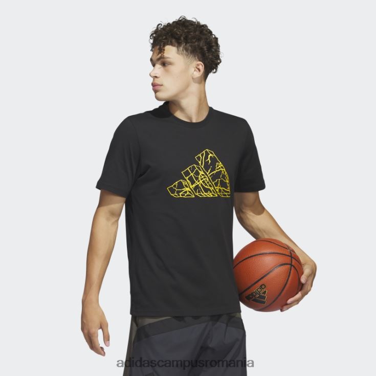 adidas campus romania tricou grafic pass rock baschet negru bărbați negru J266N25485