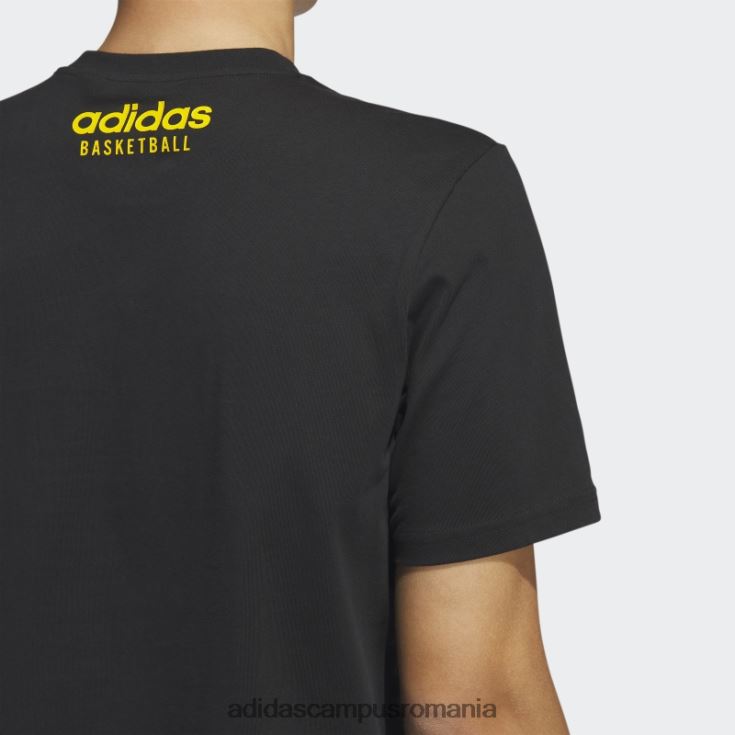 adidas campus romania tricou grafic pass rock baschet negru bărbați negru J266N25485