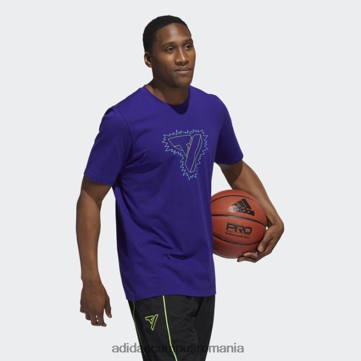 adidas campus romania tricou grafic trae violet bărbați Violet J266N21552