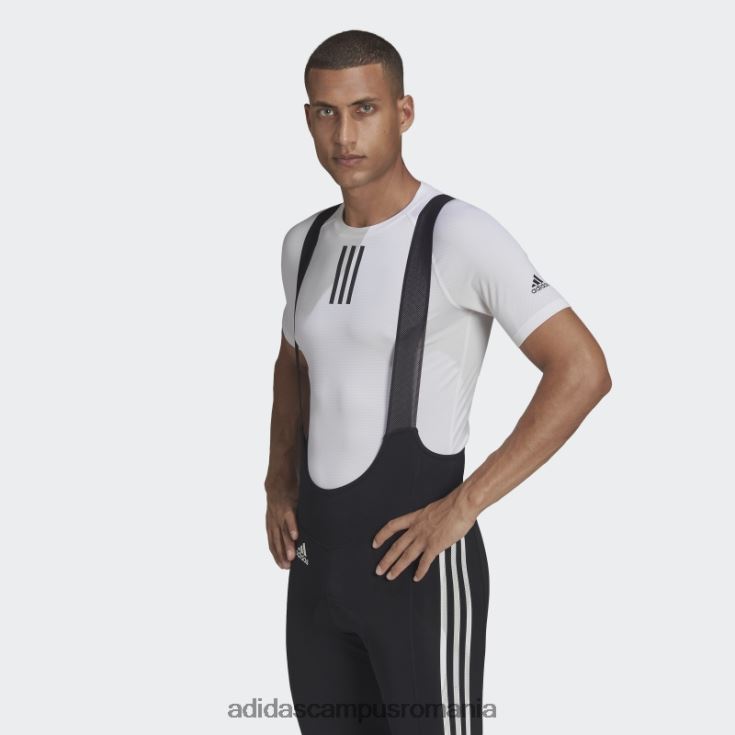 adidas campus romania stratul de bază pentru ciclism cu mânecă scurtă, alb bărbați alb negru J266N21646