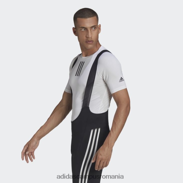 adidas campus romania stratul de bază pentru ciclism cu mânecă scurtă, alb bărbați alb negru J266N21646