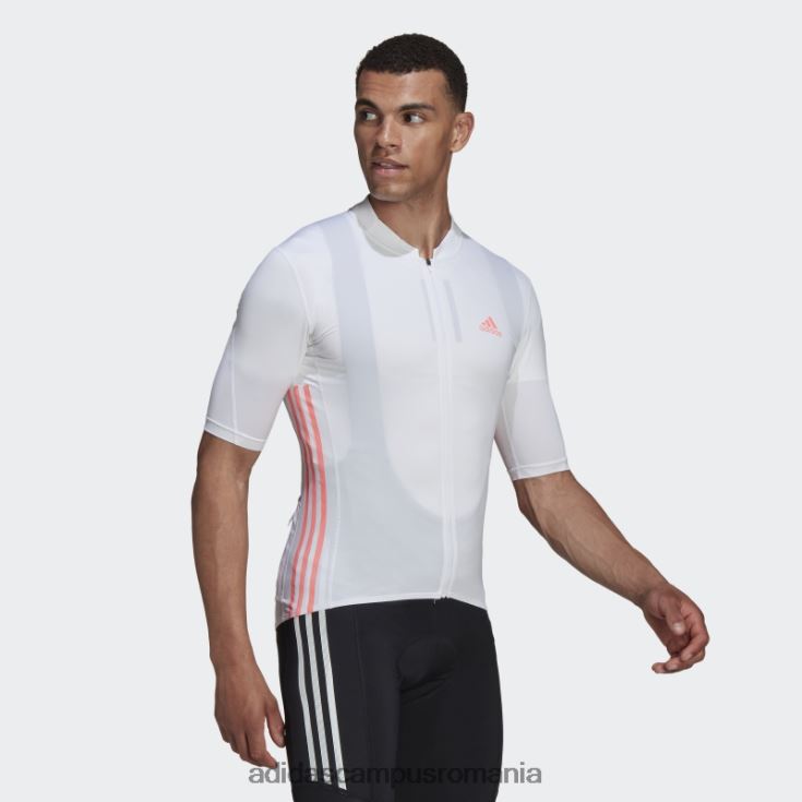 adidas campus romania tricoul de ciclism cu mânecă scurtă alb bărbați alb/roșu acid J266N21328