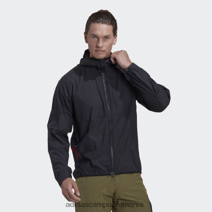 adidas campus romania cinci ten jachetă de vânt neagră bărbați negru J266N25666