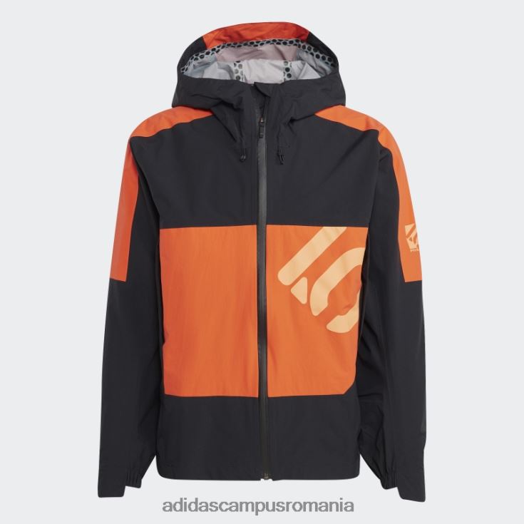adidas campus romania cinci zece jachetă de ploaie all-mountain neagră bărbați negru/portocaliu J266N25738