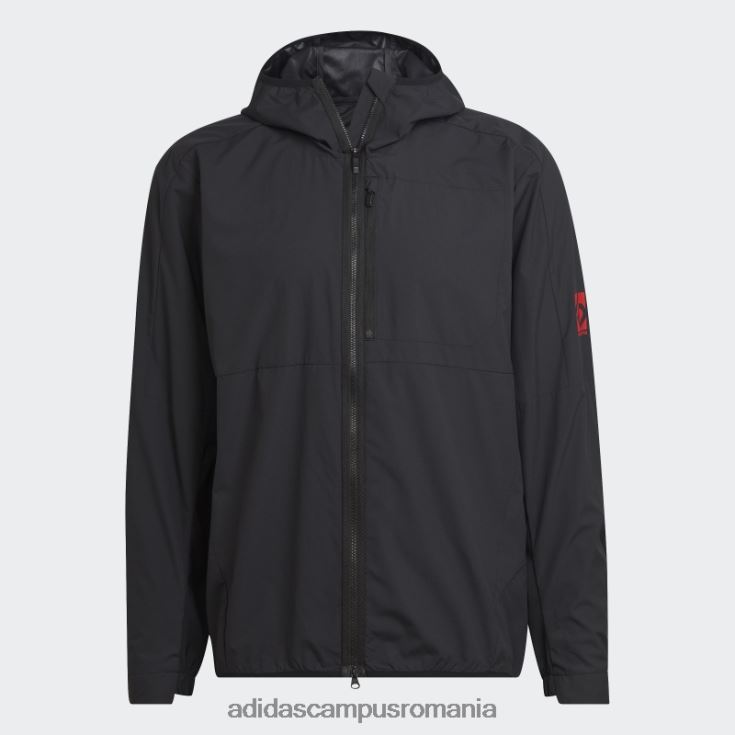 adidas campus romania cinci zece jachetă de vânt neagră bărbați negru J266N214095