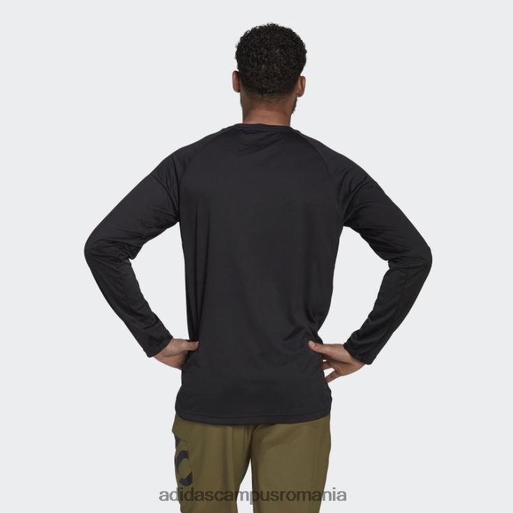 adidas campus romania tricou negru cinci zece cu mânecă lungă bărbați negru J266N26833