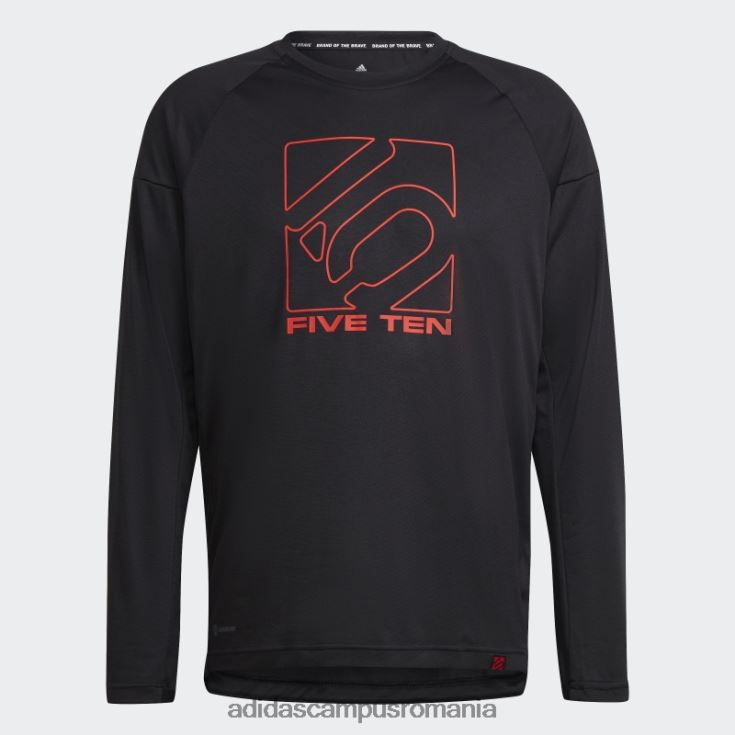 adidas campus romania tricou negru cinci zece cu mânecă lungă bărbați negru J266N26833