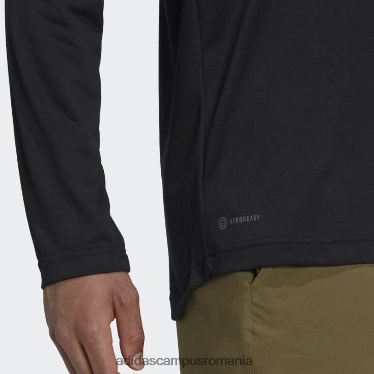 adidas campus romania tricou negru cinci zece cu mânecă lungă bărbați negru J266N26833