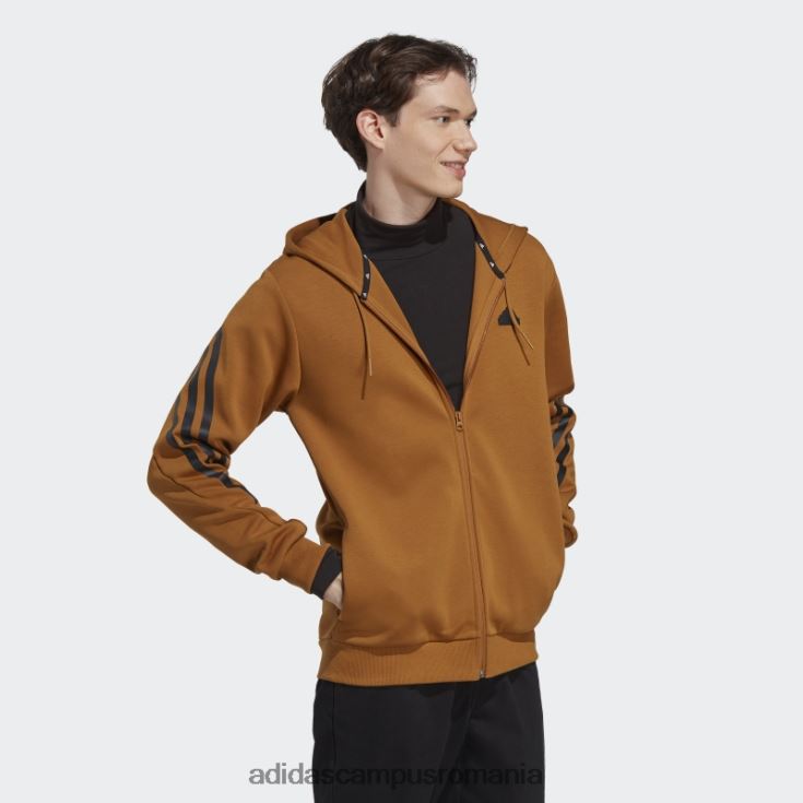adidas campus romania Bronze future icons Hanorac adidas cu fermoar complet cu 3 dungi bărbați bronz J266N2969