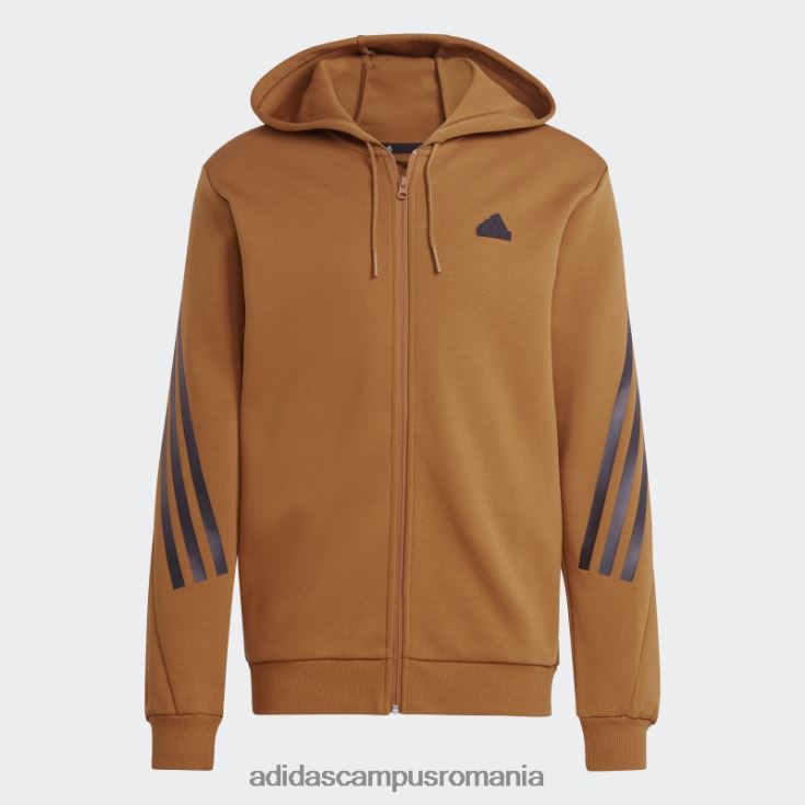 adidas campus romania Bronze future icons Hanorac adidas cu fermoar complet cu 3 dungi bărbați bronz J266N2969