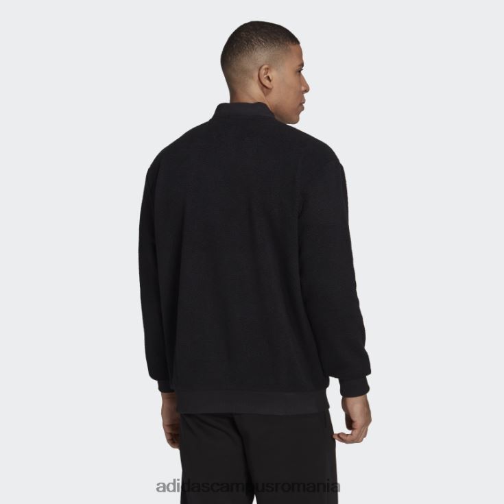 adidas campus romania Esențial pachet de vacanță jachetă bomber sherpa neagră bărbați negru/carbon J266N25492
