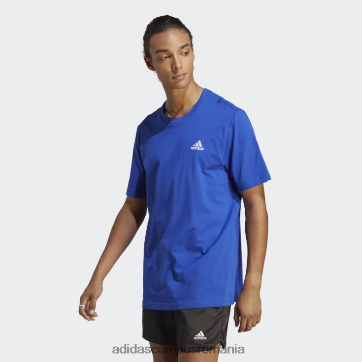 adidas campus romania Essentials tricou cu logo mic brodat din tricou simplu albastru bărbați albastru J266N213927