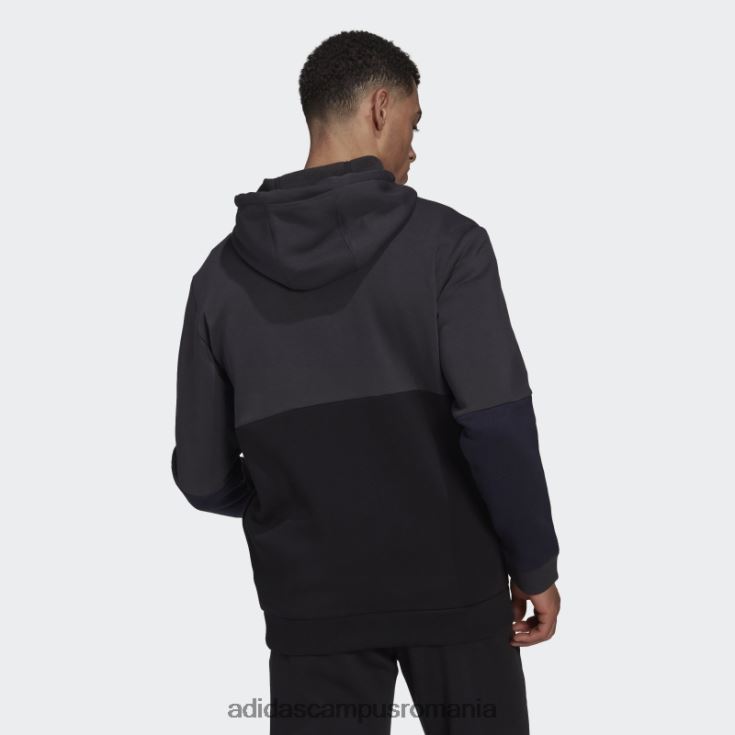 adidas campus romania Hanorac cu fermoar complet din lână carbon essentials colorblock bărbați carbon/cerneală J266N215316
