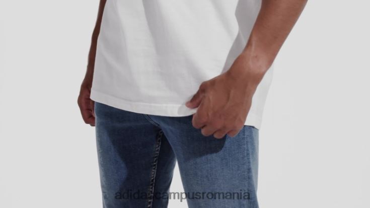 adidas campus romania Insigna icoane viitoare de tricou sport alb bărbați alb J266N213255