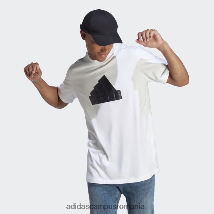 adidas campus romania Insigna icoane viitoare de tricou sport alb bărbați alb J266N213255