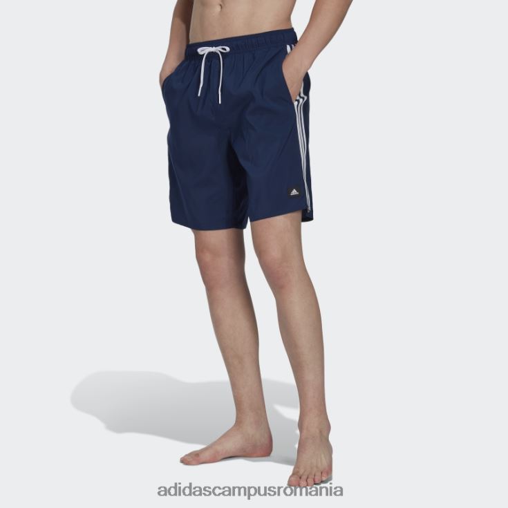 adidas campus romania Pantaloni scurți de baie albi clx cu 3 dungi bărbați bleumarin/alb J266N213202