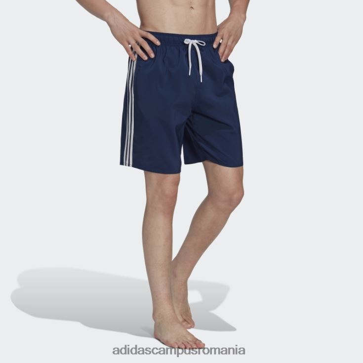 adidas campus romania Pantaloni scurți de baie albi clx cu 3 dungi bărbați bleumarin/alb J266N213202