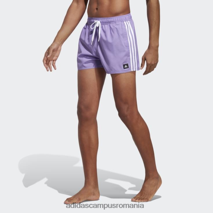 adidas campus romania Pantaloni scurți de baie clx 3 dungi violet adidas bărbați violet/alb J266N213218