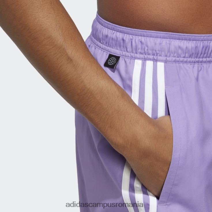 adidas campus romania Pantaloni scurți de baie clx 3 dungi violet adidas bărbați violet/alb J266N213218
