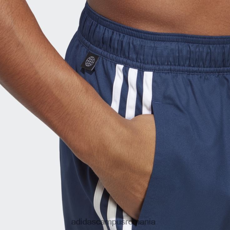 adidas campus romania Pantaloni scurți de baie clx cu 3 dungi alb bărbați bleumarin/alb J266N213262