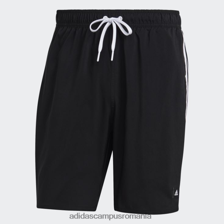 adidas campus romania Pantaloni scurți de baie clx cu 3 dungi negru bărbați alb negru J266N26151