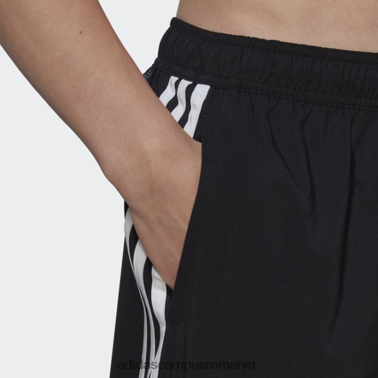 adidas campus romania Pantaloni scurți de baie clx cu 3 dungi negru bărbați alb negru J266N26151