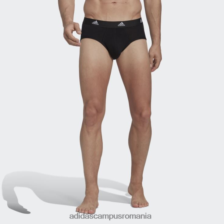 adidas campus romania Slip din bumbac comfort flex cu 3 dungi negru bărbați negru J266N213514