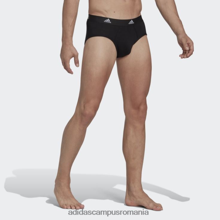 adidas campus romania Slip din bumbac comfort flex cu 3 dungi negru bărbați negru J266N213514