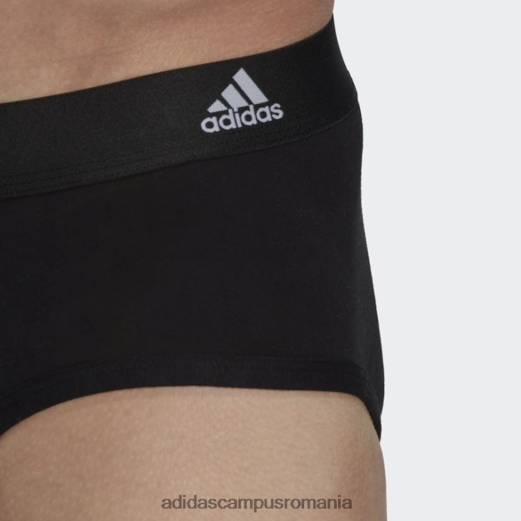 adidas campus romania Slip din bumbac comfort flex cu 3 dungi negru bărbați negru J266N213514