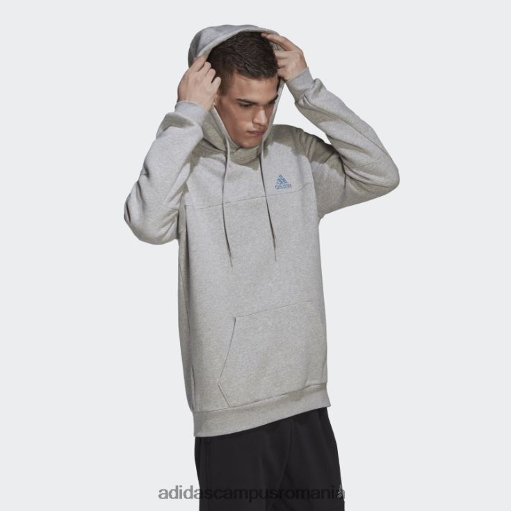 adidas campus romania Stadium fleece insignă de sport hanorac gri mediu adidas bărbați gri mediu J266N27002