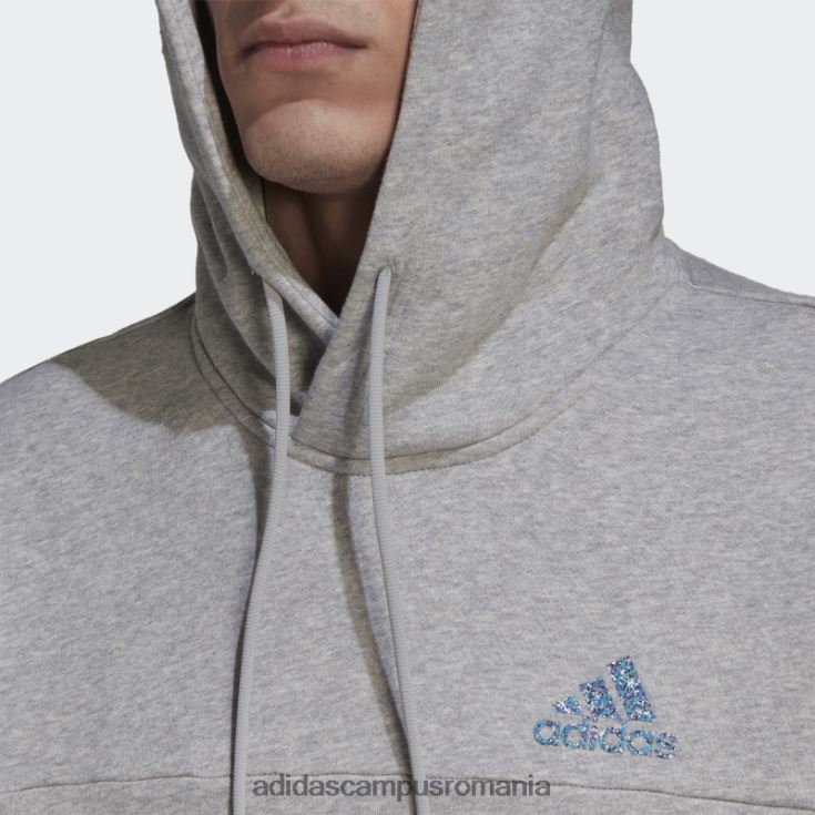 adidas campus romania Stadium fleece insignă de sport hanorac gri mediu adidas bărbați gri mediu J266N27002