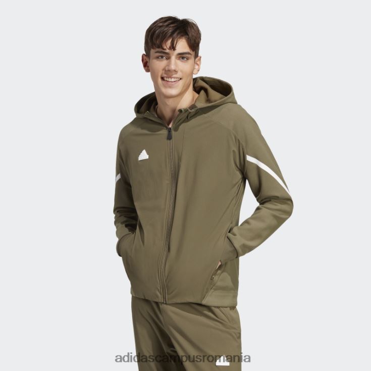 adidas campus romania Top de sport premium cu fermoar complet pentru 4 zile de joc, proiectat în olive bărbați măsline J266N213265