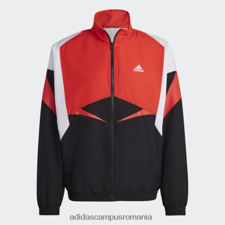 adidas campus romania Top negru cu blocuri de culoare adidas bărbați negru/alb/rosu J266N214073