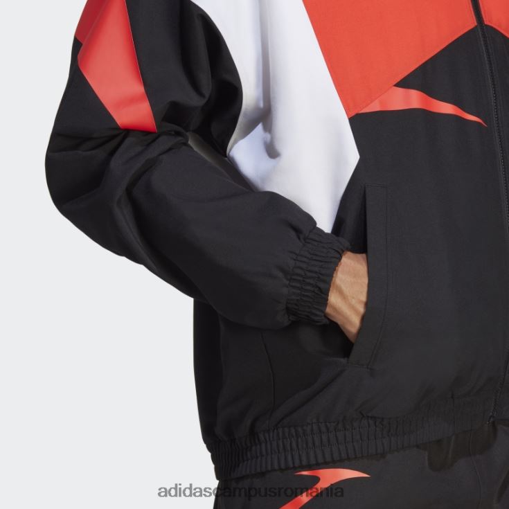 adidas campus romania Top negru cu blocuri de culoare adidas bărbați negru/alb/rosu J266N214073