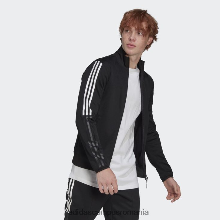 adidas campus romania Top negru montat cu 3 dungi bărbați negru J266N2803