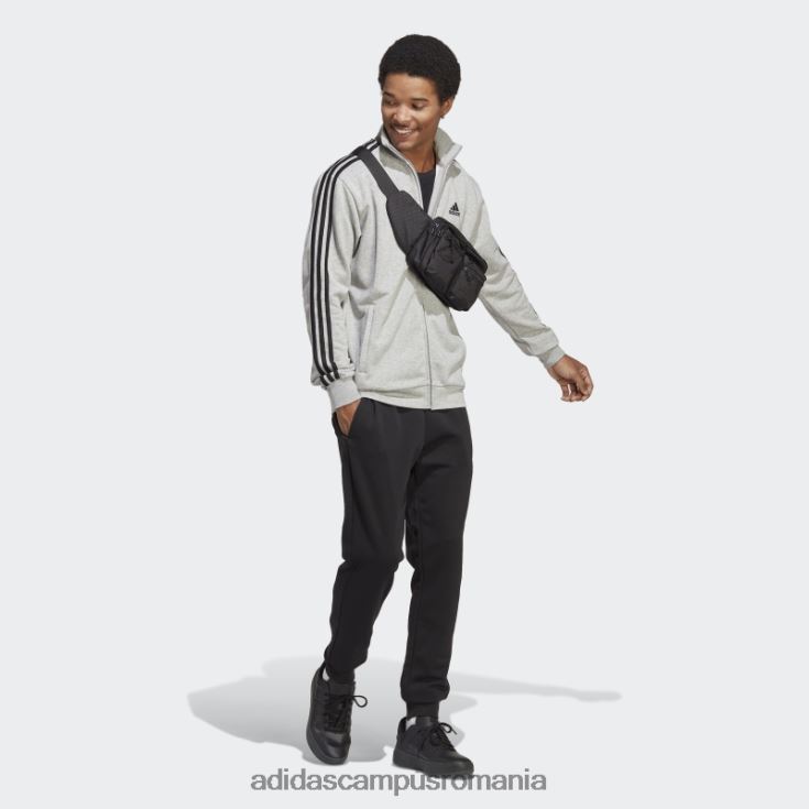 adidas campus romania Trening de bază cu 3 dungi French Terry, gri mediu bărbați gri mediu/negru J266N213867
