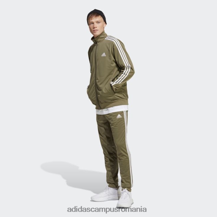 adidas campus romania Trening de bază tricot cu 3 dungi olive adidas bărbați măsline J266N25007