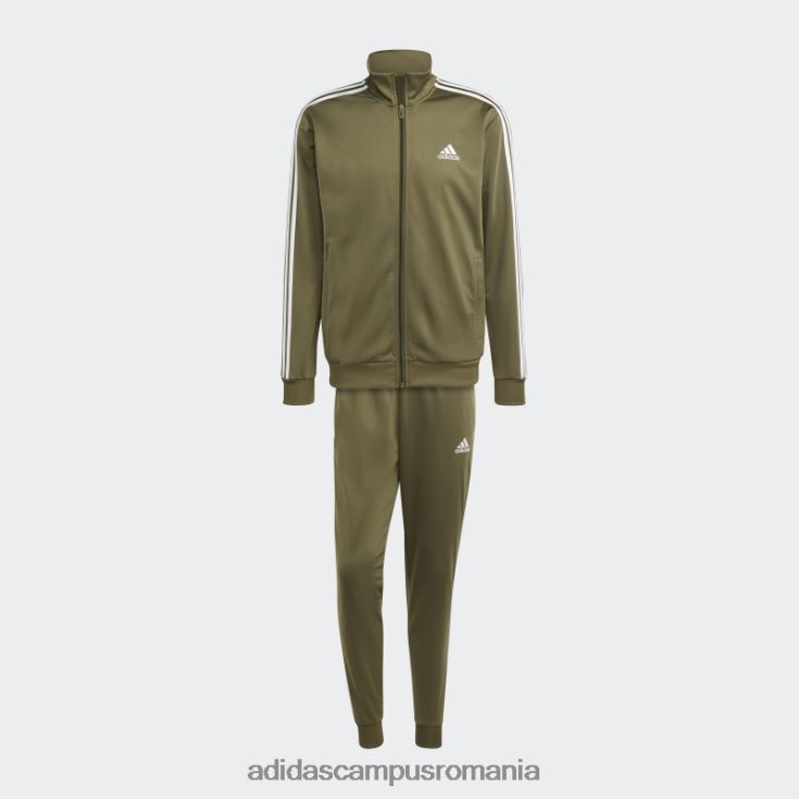adidas campus romania Trening de bază tricot cu 3 dungi olive adidas bărbați măsline J266N25007