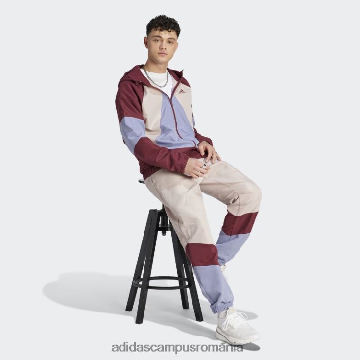 adidas campus romania Trening elegant roșu colorblock bărbați roșu J266N213858