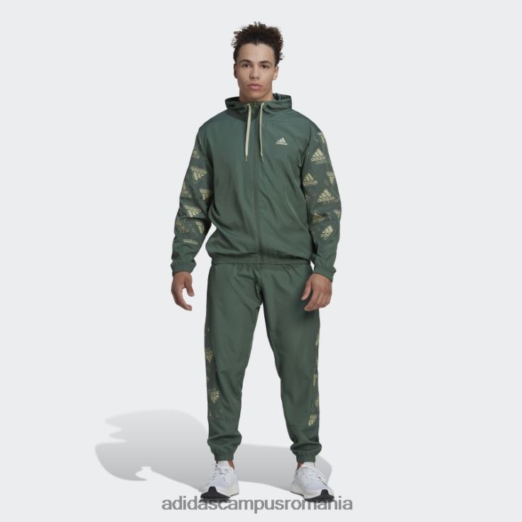 adidas campus romania Trening țesut peste tot cu imprimeu verde oxid adidas bărbați oxid verde J266N27056
