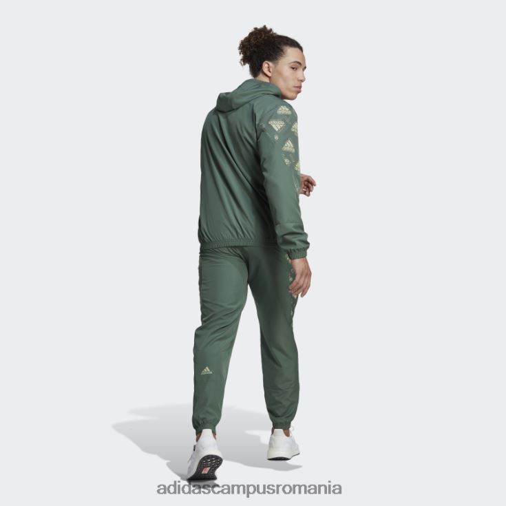adidas campus romania Trening țesut peste tot cu imprimeu verde oxid adidas bărbați oxid verde J266N27056