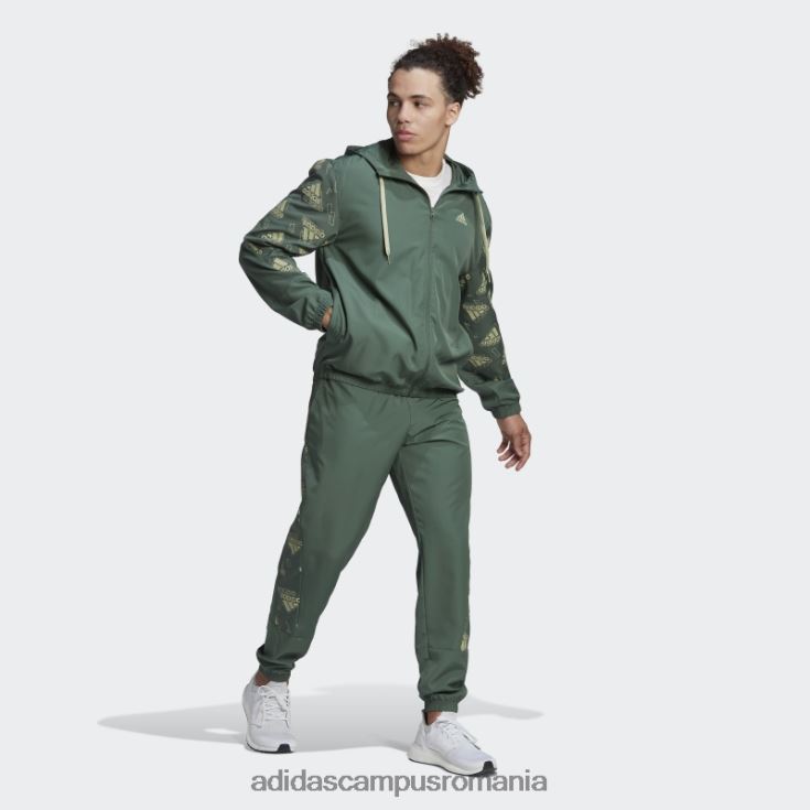 adidas campus romania Trening țesut peste tot cu imprimeu verde oxid adidas bărbați oxid verde J266N27056