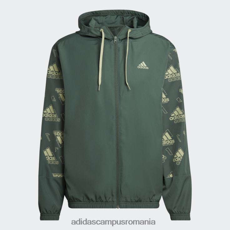 adidas campus romania Trening țesut peste tot cu imprimeu verde oxid adidas bărbați oxid verde J266N27056