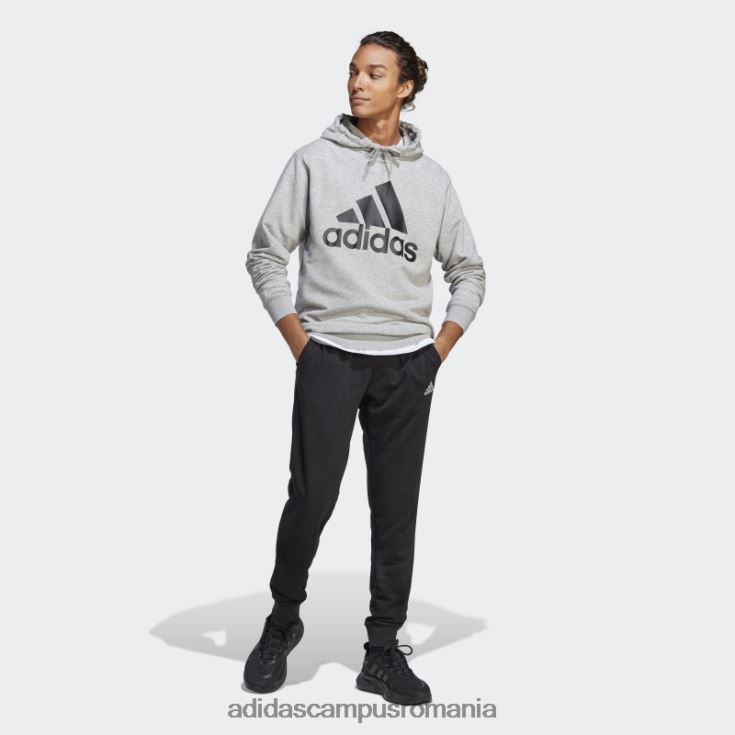 adidas campus romania Trening gri mediu cu logo mare terry bărbați gri mediu/negru/alb J266N213583
