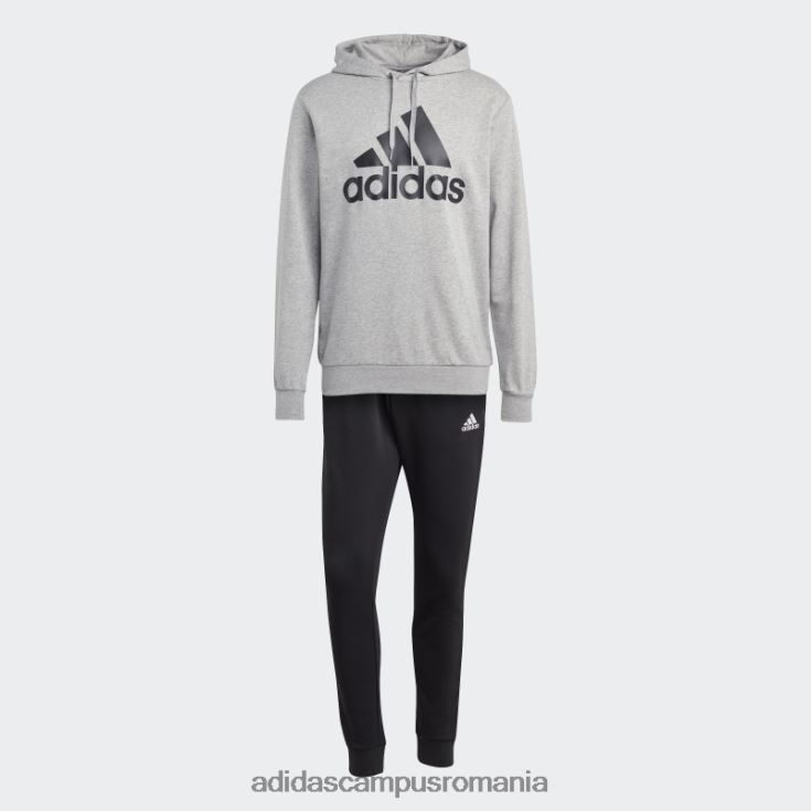 adidas campus romania Trening gri mediu cu logo mare terry bărbați gri mediu/negru/alb J266N213583