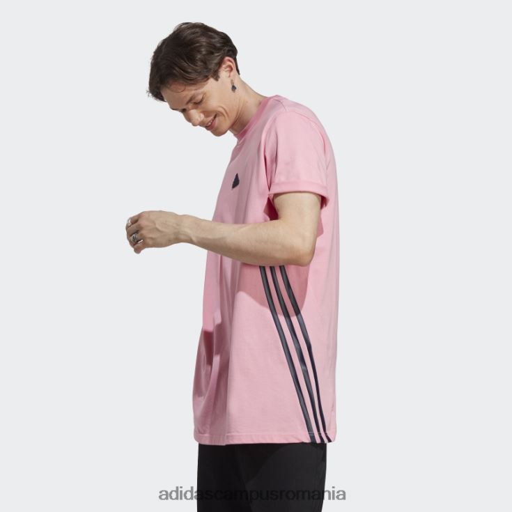 adidas campus romania Tricou adidas cu 3 dungi cu icoane din viitor roz elegant bărbați roz J266N25625