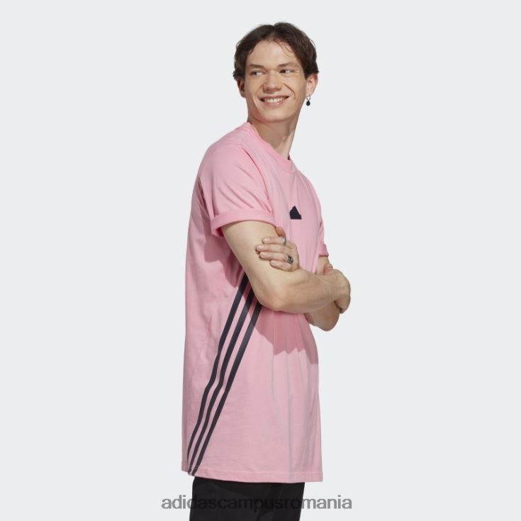 adidas campus romania Tricou adidas cu 3 dungi cu icoane din viitor roz elegant bărbați roz J266N25625